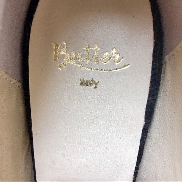 Butter Shoes Black with Brown Embroidery 9 - Picture 6 of 8